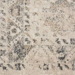 Nourison Fusion 2'2" X 7'6" Cream And Grey Runner -Home Decoration Series 5402898 5