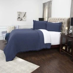 Rizzy Home Windsor Donny Osmond 20" X 36" King Sham In Indigo -Home Decoration Series 54127212 5