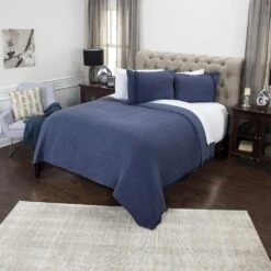 Rizzy Home Windsor Donny Osmond 20" X 36" King Sham In Indigo -Home Decoration Series 54127212 6