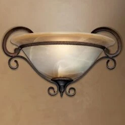 Golden Lighting Meridian 1-Light Wall Sconce In Golden Bronze