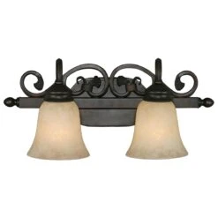 Golden Lighting Belle Meade 2-Light Bath Vanity In Rubbed Bronze