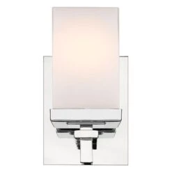 Golden Lighting Maddox 1-Light Wall Sconce In Chrome