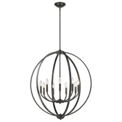 Golden Lighting Colson 9-Light Chandelier In Etruscan Bronze
