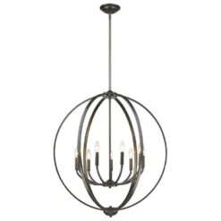 Golden Lighting Colson 9-Light Chandelier In Etruscan Bronze -Home Decoration Series 54408158 3