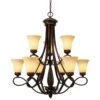 Golden Lighting Torbellino 9-Light 2 Tier Chandelier In Cordoban Bronze -Home Decoration Series 54408745 1