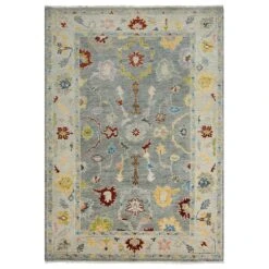 RIZZY Envision Scrolls Bulbs 10' X 14' Gray And Beige Area Rug