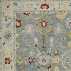 RIZZY Envision Scrolls Bulbs 10' X 14' Gray And Beige Area Rug -Home Decoration Series 5445921 8