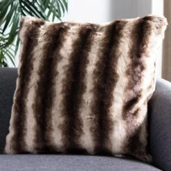 Safavieh Coco Pillow In Milk/Chocolate