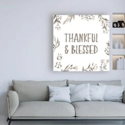 Timberlake Janelle Penner 'Blessed VI V2 Neutral' 14" X 14" Canvas Art