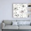 Timberlake Danhui Nai 'Sketchbook Garden Pattern VA On White' 24" X 24" Canvas Art -Home Decoration Series 54700463 1