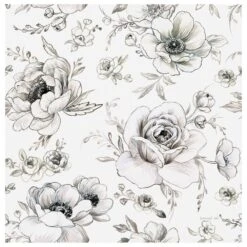 Timberlake Danhui Nai 'Sketchbook Garden Pattern VA On White' 24" X 24" Canvas Art -Home Decoration Series 54700463 3