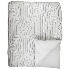 Ann Gish Contour Throw In Natural And Charcoal