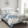 Timberlake Lavish Home "Enchanted" 3-Piece Full/Queen Comforter Set In Blue & White Floral -Home Decoration Series 54810460 1