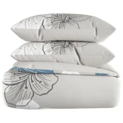 Timberlake Lavish Home "Enchanted" 3-Piece Full/Queen Comforter Set In Blue & White Floral -Home Decoration Series 54810460 3