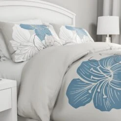 Timberlake Lavish Home "Enchanted" 3-Piece Full/Queen Comforter Set In Blue & White Floral -Home Decoration Series 54810460 4