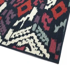 Kaleen Rugs Anther 1'11" X 3'7" Ivory, Purple, Pink, Red, Navy And Teal Indoor/Outdoor Area Rug -Home Decoration Series 5488319 2