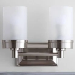 Safavieh Kylan 2-Light Bathroom Sconce In Nickel