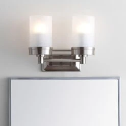 Safavieh Kylan 2-Light Bathroom Sconce In Nickel -Home Decoration Series 54887252 4