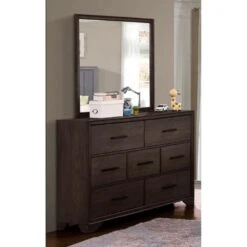 Samuel Lawrence Granite Falls Mirror In Dark Brown -Home Decoration Series 54888243 2