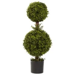 Nearly Natural, Inc. Nearly Natural Inc 35" Double Boxwood Topiary
