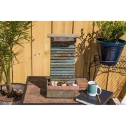 Kenroy Stave Table Lamp Fountain In Slate And Copper 17 Kenroy Stave Table Lamp Fountain In Slate And Copper -Home Decoration Series 55123509 7