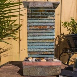 Kenroy Stave Table Lamp Fountain In Slate And Copper 19 Kenroy Stave Table Lamp Fountain In Slate And Copper -Home Decoration Series 55123509 9