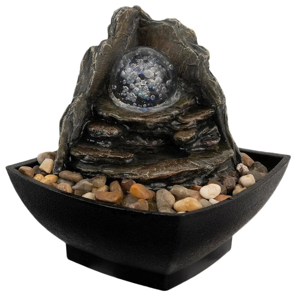 Timberlake Pure Garden Rock Formation LED Waterfall In Gray 4 Timberlake Pure Garden Rock Formation LED Waterfall In Gray - Image 2