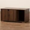 Baxton Studio Jasper 2-Door Litter Box Cover House In Walnut -Home Decoration Series 55646590 1