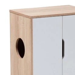 Baxton Studio Romy 2-Door Litter Box Cover House In White -Home Decoration Series 55646715 4