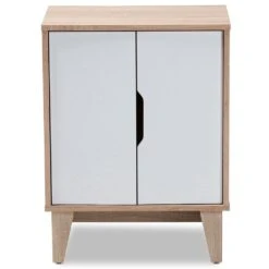 Baxton Studio Romy 2-Door Litter Box Cover House In White -Home Decoration Series 55646715 7