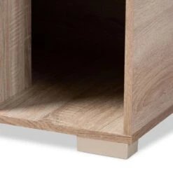 Baxton Studio Jasper 2-Door Litter Box Cover House In Oak -Home Decoration Series 55646723 18