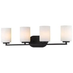Golden Lighting Manhattan 4-Light Bath Vanity In Matte Black -Home Decoration Series 55712020 3