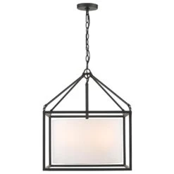 Golden Lighting Manhattan 5-Light Chandelier In Matte Black