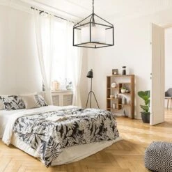 Golden Lighting Manhattan 5-Light Chandelier In Matte Black -Home Decoration Series 55712038 6