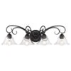 Golden Lighting Homestead 4-Light Bath Vanity In Black