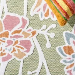 Safavieh Cabana CBN486Y 4' X 6' Green And Pink Indoor/Outdoor Area Performance Rug -Home Decoration Series 5586823 4