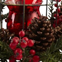 Nearly Natural, Inc. Nearly Natural Inc Pine Berry Birdhouse Candelabrum -Home Decoration Series 56016751 3