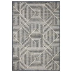 Loloi II Rainier RAI-03 2'2" X 3'9" Denim And Ivory Indoor/Outdoor Area Performance Rug