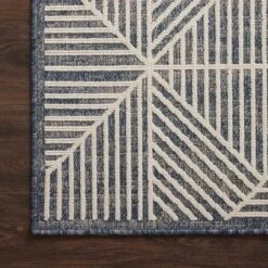 Loloi II Rainier RAI-03 2'2" X 3'9" Denim And Ivory Indoor/Outdoor Area Performance Rug -Home Decoration Series 5604527 3