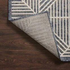Loloi II Rainier RAI-03 2'2" X 3'9" Denim And Ivory Indoor/Outdoor Area Performance Rug -Home Decoration Series 5604527 4