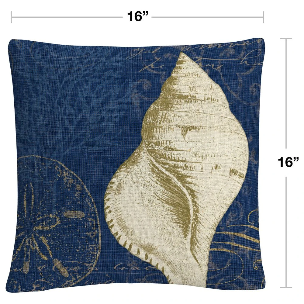 Timberlake Pela Studio 'Coastal Moonlight IV Teal' 16 X 16 Decorative Throw Pillow 7 Timberlake Pela Studio 'Coastal Moonlight IV Teal' 16 X 16 Decorative Throw Pillow - Image 5