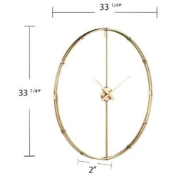 Southern Enterprises Duzen Large Clock In Gold -Home Decoration Series 56291131 8