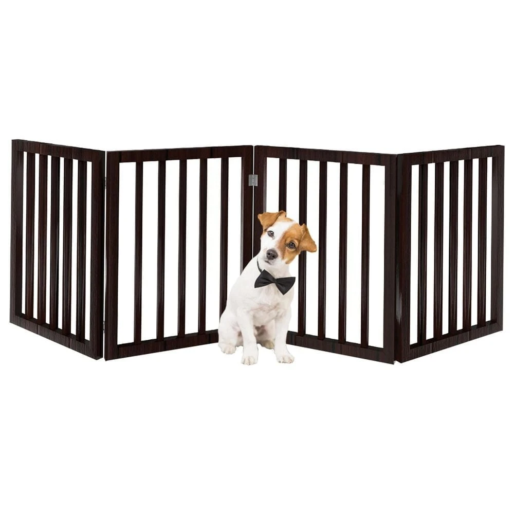 Timberlake Petmaker 4 Panel Straight Top Folding Fence In Brown 4 Timberlake Petmaker 4 Panel Straight Top Folding Fence In Brown - Image 2
