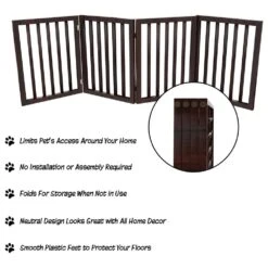 Timberlake Petmaker 4 Panel Straight Top Folding Fence In Brown 12 Timberlake Petmaker 4 Panel Straight Top Folding Fence In Brown -Home Decoration Series 56374952 5