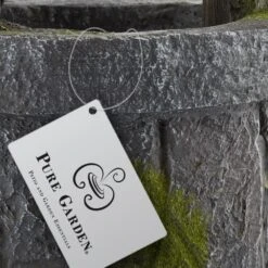 Timberlake Pure Garden 4-Tier Wishing Well Fountain In Stone/Weathered Wood -Home Decoration Series 56440449 3