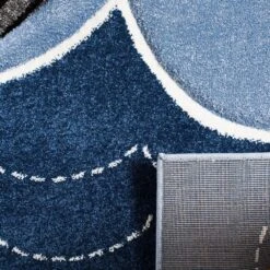 Safavieh Carousel Animals 2'3" X 10' Blue And Grey Kids Runner -Home Decoration Series 5651155 4