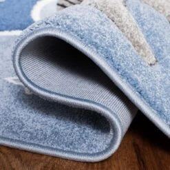 Safavieh Carousel Animals 2'3" X 10' Blue And Grey Kids Runner -Home Decoration Series 5651155 5