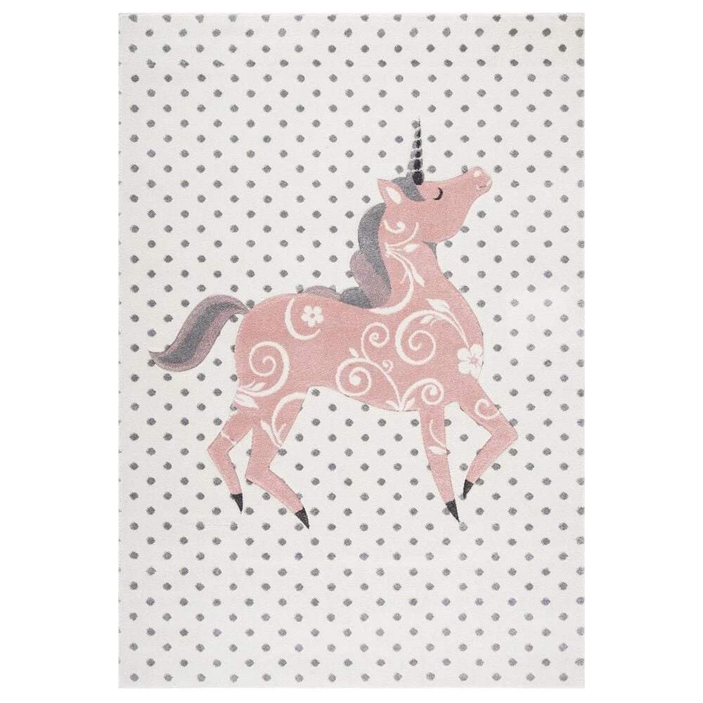 Safavieh Carousel 3'3" X 5'3" Ivory, Grey And Pink Kids Area Rug 3 Safavieh Carousel 3'3" X 5'3" Ivory, Grey And Pink Kids Area Rug