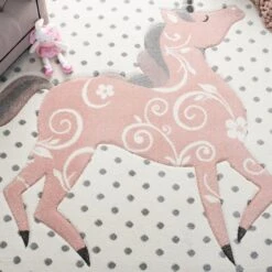 Safavieh Carousel 3'3" X 5'3" Ivory, Grey And Pink Kids Area Rug 11 Safavieh Carousel 3'3" X 5'3" Ivory, Grey And Pink Kids Area Rug -Home Decoration Series 5654258 3