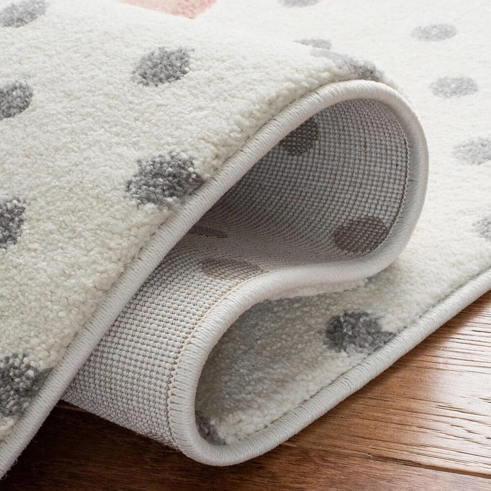 Safavieh Carousel 3'3" X 5'3" Ivory, Grey And Pink Kids Area Rug 8 Safavieh Carousel 3'3" X 5'3" Ivory, Grey And Pink Kids Area Rug - Image 6